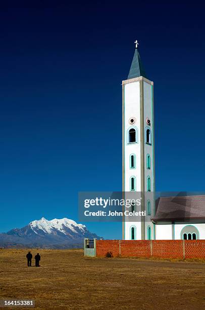 church on the altiplano of el alto, bolivia - la paz - bolivia imagens e fotografias de stock