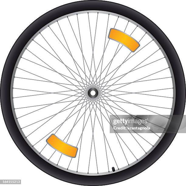 ilustraciones, imágenes clip art, dibujos animados e iconos de stock de rueda de bicicleta - reflector objeto fabricado