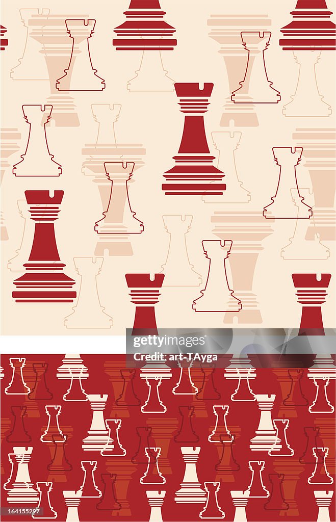 Vector chess seamless patterns