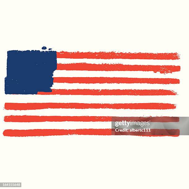 painted us flag - distressed american flag stock illustrations