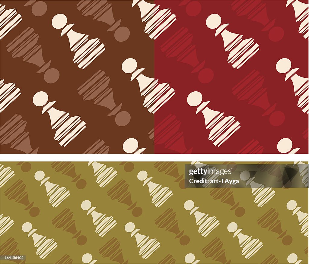 Vector chess seamless patterns