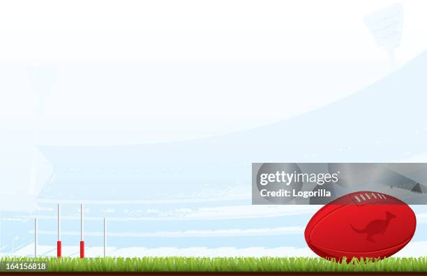 aussie rules background - afl australian football league stock illustrations
