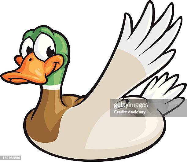 duck wave - animal hand stock illustrations