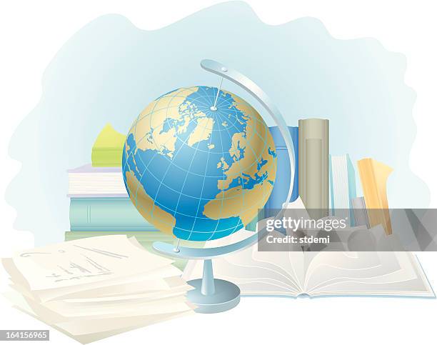 school - desktop globe stock illustrations