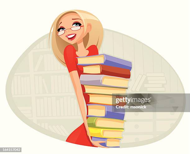 onward to knowledge - book stack stock illustrations