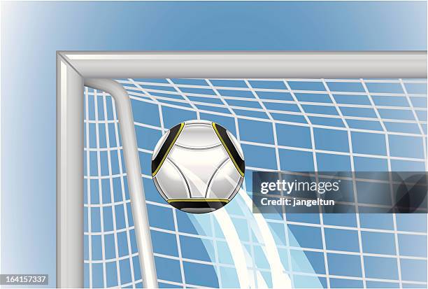 soccer goal - netting stock illustrations