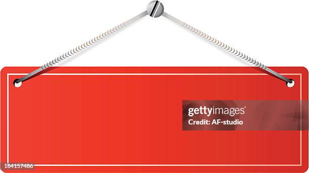 red plaque - hanging stock illustrations