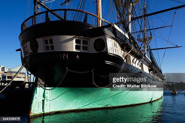 baltimore, maryland, uss constellation - uss constellation stock pictures, royalty-free photos & images