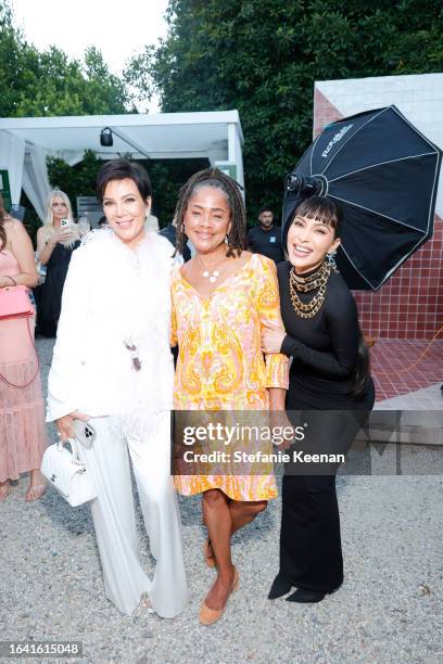 Kris Jenner, Doria Ragland, and Kim Kardashian attend the TIAH 5th Anniversary Soiree at Private Residence on August 26, 2023 in Los Angeles,...