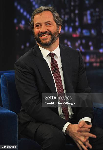 Judd Apatow visits "Late Night With Jimmy Fallon" at Rockefeller Center on March 20, 2013 in New York City.