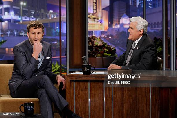 Episode 4428 -- Pictured: Actor Chris O'Dowd during an interview with host Jay Leno on March 20, 2013 --