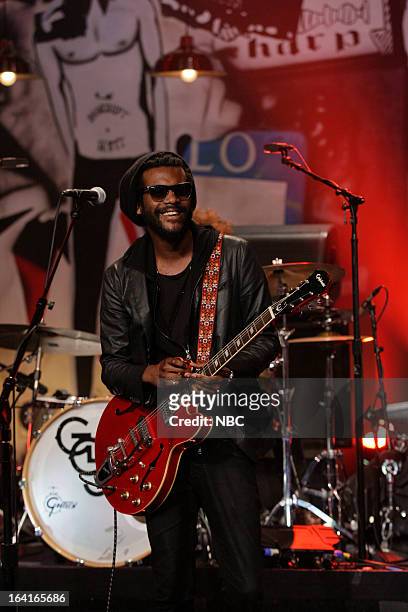 Episode 4428 -- Pictured: Musical guest Gary Clark Jr. On March 20, 2013 --
