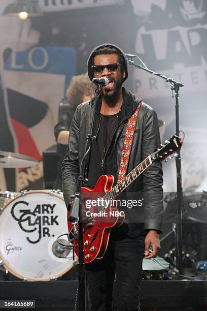 Episode 4428 -- Pictured: Musical guest Gary Clark Jr. Performs on March 20, 2013 --