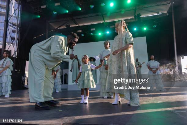 Tobe Nwigwe and Martica "Fat" Nwigwe perform at 2023 AfroPunk Brooklyn at Greenpoint Terminal on August 26, 2023 in New York City.