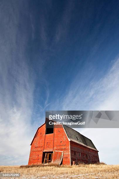 red barn - lethbridge alberta stock pictures, royalty-free photos & images