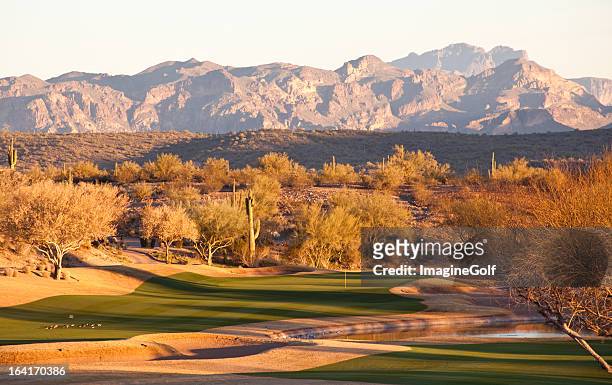 schöne desert golfplatz - phoenix arizona stock-fotos und bilder