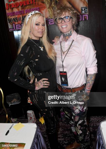 Jenna Jameson and wife Jessi Lawless attend the Days Of The Dead Los Angeles held at the Los Angeles Airport Hilton Hotel on August 26, 2023 in Los...