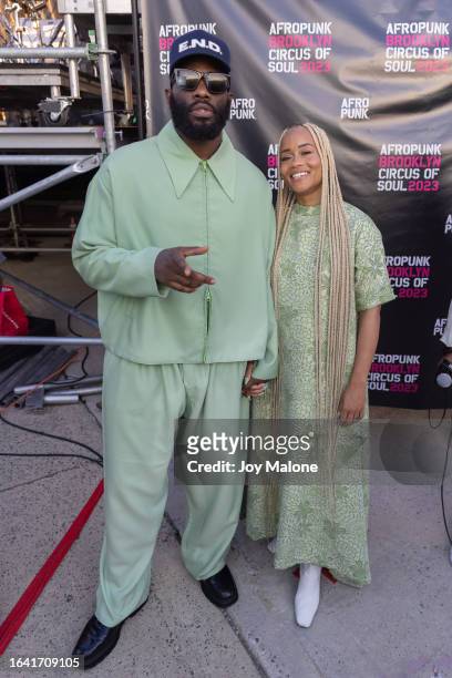 Tobe Nwigwe and Martica "Fat" Nwigwe attend 2023 AfroPunk Brooklyn at Greenpoint Terminal on August 26, 2023 in New York City.