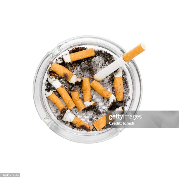 ashtray full of cigarettes - ashtray stock pictures, royalty-free photos & images