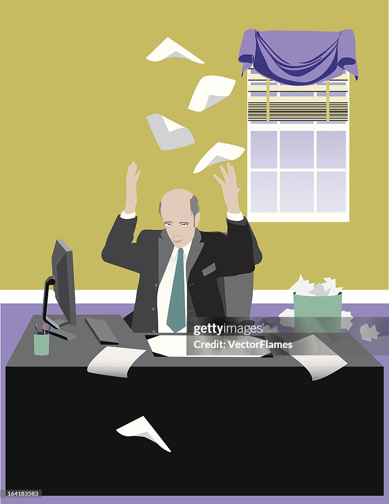 Business Man Giving Up
