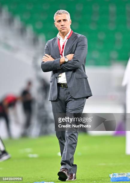 Head coach of Al Duhail SC Hernan Jorge Crespo during the EXPO Stars League 23/24 match between Al Arabi SC and Al Duhail SC at Al Thumama Stadium in...
