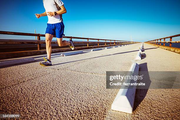 runner florida keys - seven mile bridge stock pictures, royalty-free photos & images