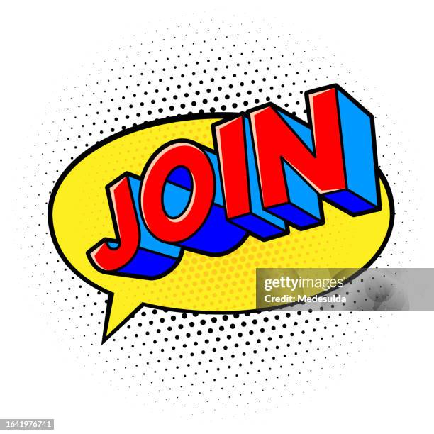three dimensional "follow" text in comic book style on a yellow speech bubble. - subscription stock illustrations