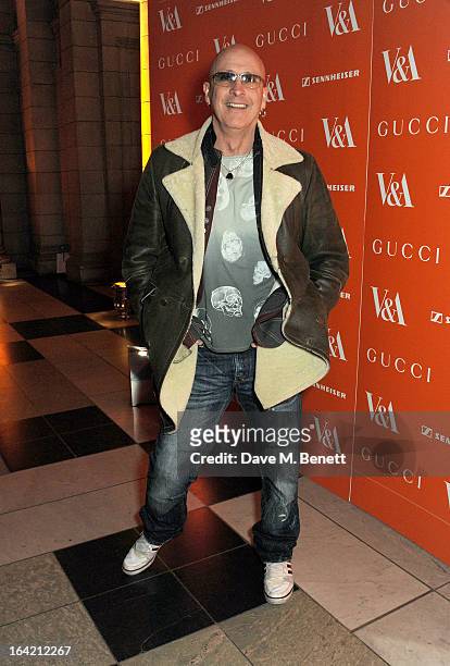Fred Fairbrass of Right Said Fred attend the private view for the 'David Bowie Is' exhibition in partnership with Gucci and Sennheiser at the...