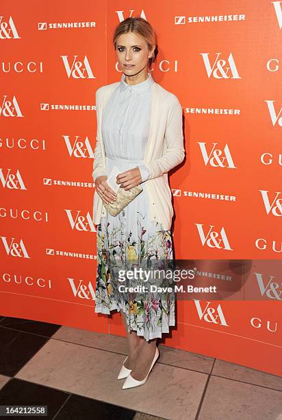 Laura Bailey attends the private view for the 'David Bowie Is' exhibition in partnership with Gucci and Sennheiser at the Victoria and Albert Museum...