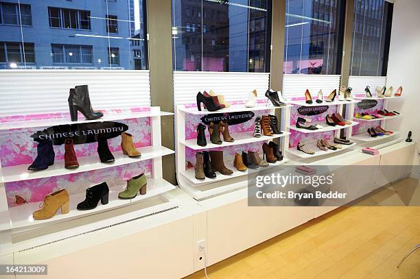 General view of atmosphere at the Chinese Laundry Fall 2013 Preview hosted by Kristin Cavallari on March 20, 2013 in New York City.