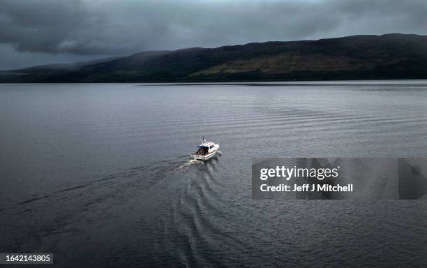 Nessie hunters board a boat on Loch Ness for what is being described as the biggest search for the Loch Ness Monster since the early 1970's being...