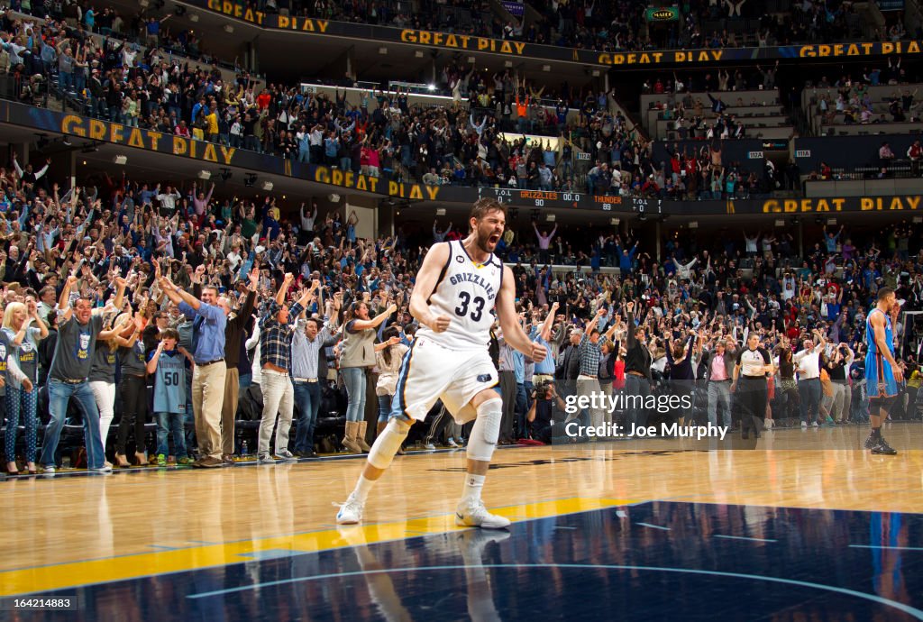 Oklahoma City Thunder v Memphis Grizzlies