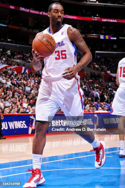 DaJuan Summers of the Los Angeles Clippers prepares to in-bound pass the ball in his debut game for the team against the Philadelphia 76ers at...