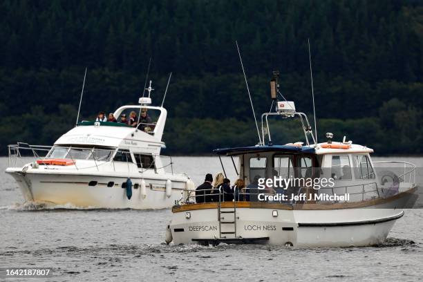 Nessie hunters sail on Loch Ness for what is being described as the biggest search for the Loch Ness Monster since the early 1970's being held this...