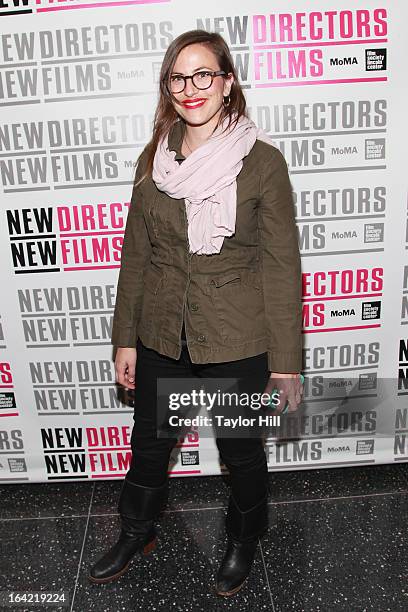 Sarah Shapiro attends the New Directors/New Films 2013 opening night screening of "Blue Caprice" at the Museum of Modern Art on March 20, 2013 in New...