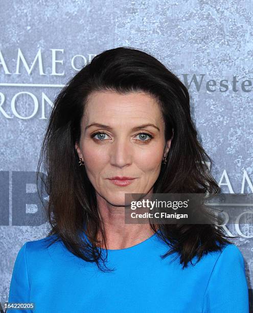 Actress Michelle Fairley arrives at the San Francisco Premiere For HBO's "Game Of Thrones" Season 3 at Palace Of Fine Arts Theater on March 20, 2013...