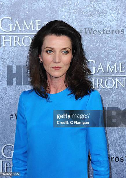 Actress Michelle Fairley arrives at the San Francisco Premiere For HBO's "Game Of Thrones" Season 3 at Palace Of Fine Arts Theater on March 20, 2013...