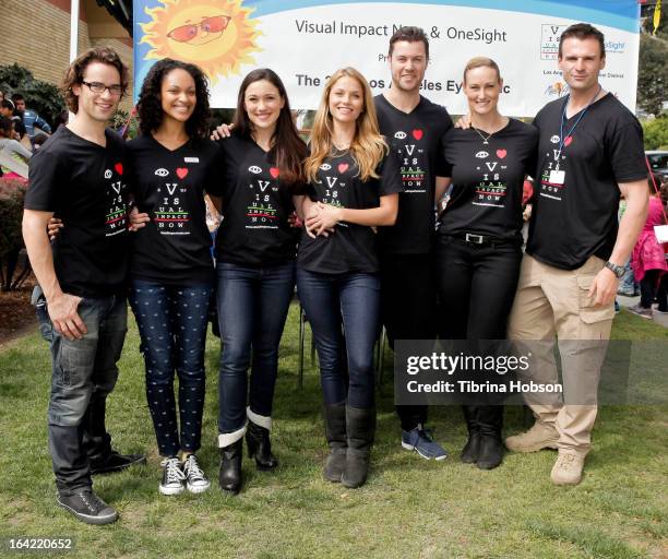 Andrew Lees, Cynthia Addai-Robinson, Jenna Lind, Ellen Hollman, Daniel Feuerriegel, Vanessa Cater and Stephen Dunlevy attend the Visual Impact Now...