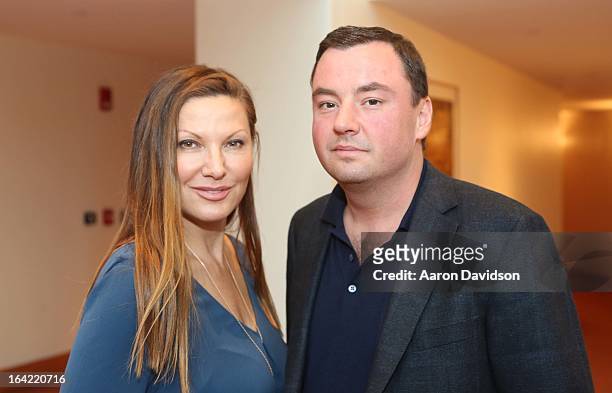Lilliana Komorowska and Vincent Poulin attend the opening night screening of "Free Angela" during the 2013 Women's International Film and Arts...