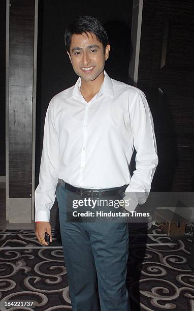 Indian Television actor Amit Trivedi during the launch of Sony's new TV serial ‘Chhanchhan’ at Shangrila Hotel, Lower Parel on March 19, 2013in...