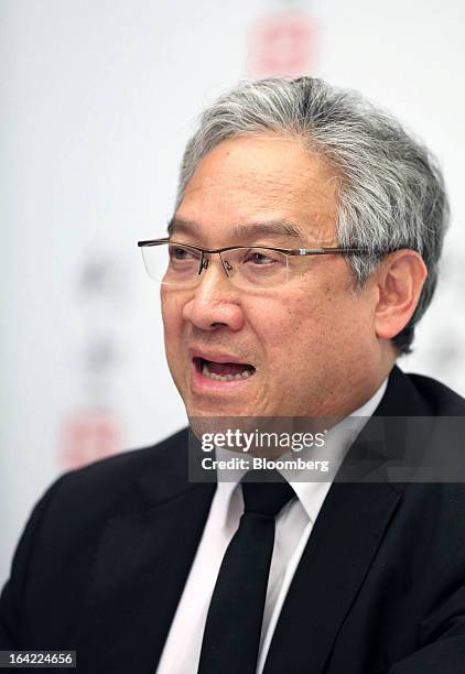 William Fung, chairman of Li & Fung Ltd., speaks during a news conference in Hong Kong, China, on Thursday, March 21, 2013. Li & Fung will miss its...