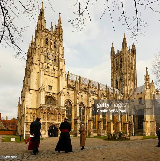 General view of Canterbury Cathedral ahead of the enthronement of the Archbishop of Canterbury on March 21, 2013 in Canterbury, England. The newly...
