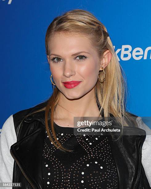 Actress Claudia Lee attends the BlackBerry Z10 Smartphone launch party at Cecconi's Restaurant on March 20, 2013 in Los Angeles, California.