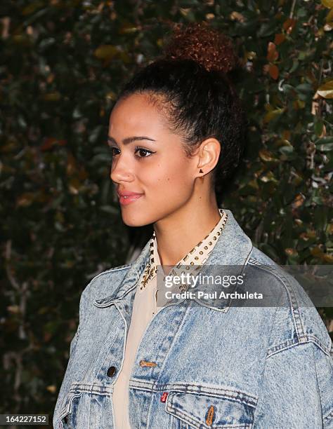 Actress Nathalie Emmanuel attends the BlackBerry Z10 Smartphone launch party at Cecconi's Restaurant on March 20, 2013 in Los Angeles, California.
