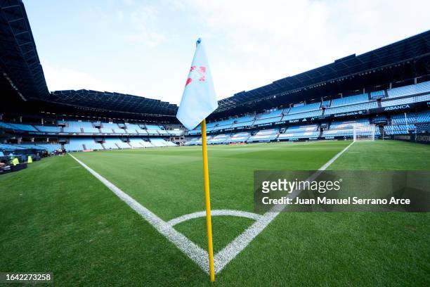 General view inside the stadium prior to the LaLiga EA Sports match between Celta Vigo and Real Madrid CF at Estadio Balaidos on August 25, 2023 in...