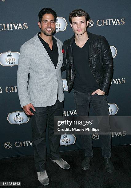 Adam Rodriguez and Eugen Bauder attend LA's Chivas Regal 1801 Club LA launch party on March 20, 2013 in Los Angeles, California.