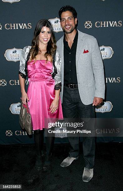 Branca Ferrazo and Adam Rodriguez attend LA's Chivas Regal 1801 Club LA launch party on March 20, 2013 in Los Angeles, California.