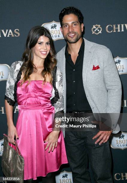 Branca Ferrazo and Adam Rodriguez attend LA's Chivas Regal 1801 Club LA launch party on March 20, 2013 in Los Angeles, California.