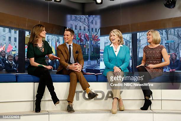 News' Natalie Morales, Jason Kennedy, Martha Stewart and Dylan Dreyer appear on NBC News' "Today" show on March 21, 2013 --