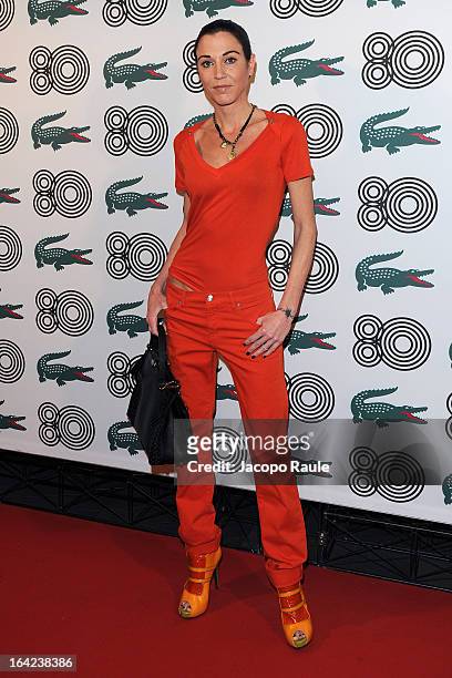 Federica Torti attends Lacoste 80th Anniversary cocktail party at La Rinascente on March 21, 2013 in Milan, Italy.